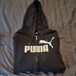 Puma Black Zip-Up Hoodie